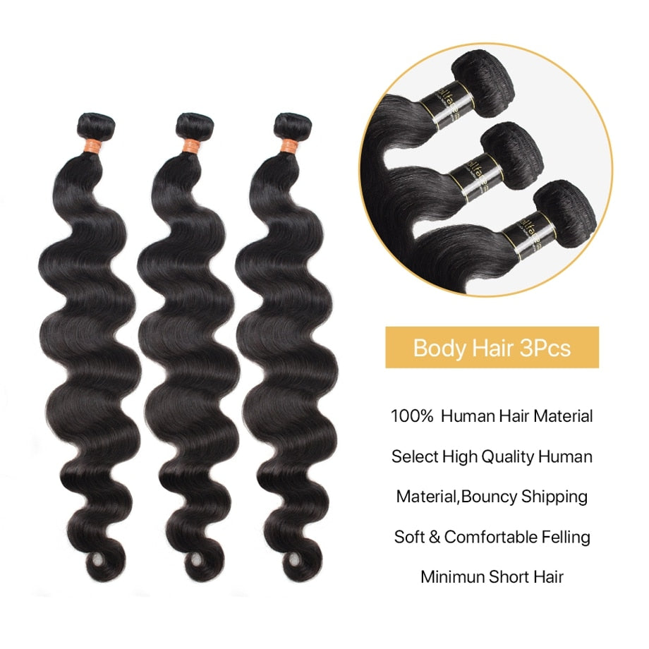 Body Wave bundles Brazilian 100%