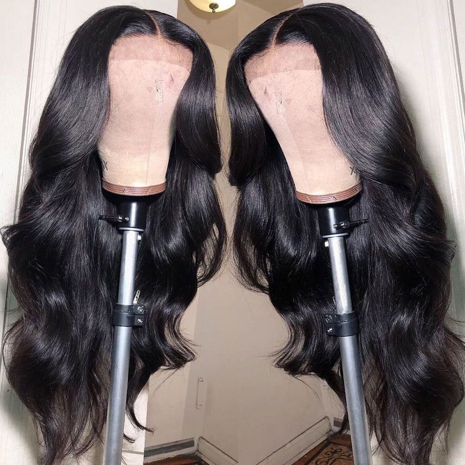 30 Inch Wavy Body Wave Lace Front Wig 13x4 HD Transparent Lace 100% Human Hair