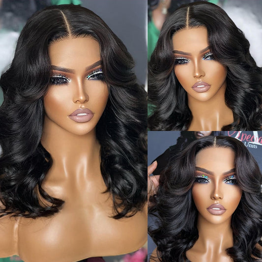 Body Wave Transparent Lace Frontal Human Hair Wigs Bob